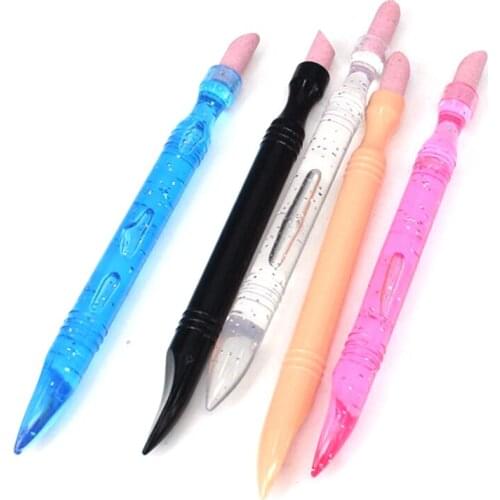 1pcs Double-End Quartz Nail Cuticle Remover Dead Skin Pusher Trimmer Manicure Grinding Rods Nail Art Files Accessories