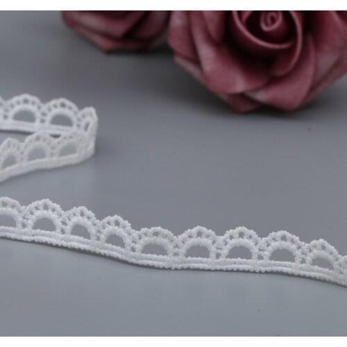 1Yards Latest Lace Fabric Wedding Lace Bridal Dress Clothes 1cm Lace Fabric Ribbon Sewing Embroidery Trim dentelle encajes QA2
