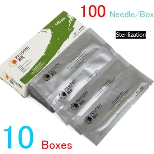 10 Boxes 100mm Longer Acupuncture Needles 1000 Disposable Sterile Accupuncture Massage ZhenJiu Needle Medical Beauty