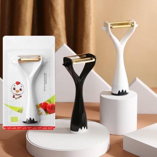 2 IN 1 Vegetables Peeler Fruit Slicer Multi Purpose Salad Potato Slicers Household Accessories Blade Portable Stainless Steel