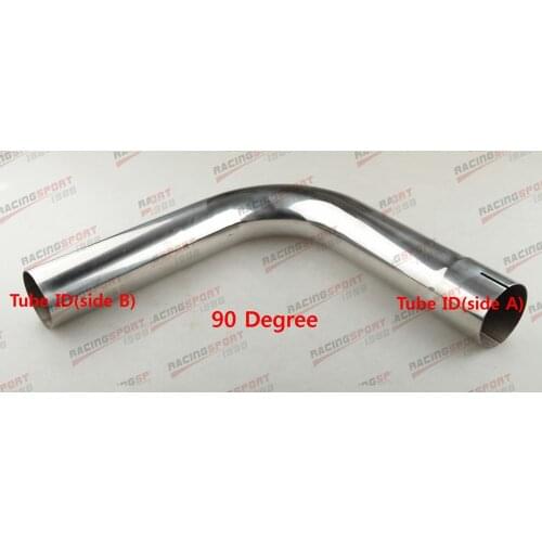 3" 76mm 90 Degree Mandrel Bends Stainless Steel Female Flared Male End Pipe