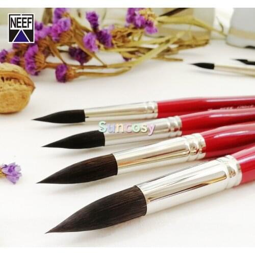 Australia Alvaro NEEF 4750LP Series Watercolor Brush, Squirrel Hair Mixed Hair, Short Handle Round Head, Artist Hand-painting