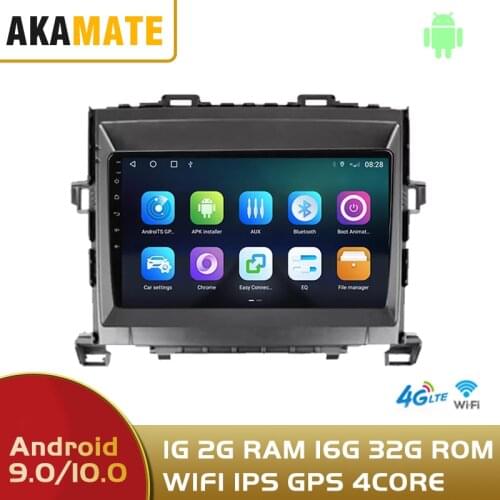 AKAMATE 2DIN Car Radio Car Multimedia Player GPS WIFI 1G RAM 2G RAM For TOYOTA ALPHARD 2012-2014 Bluetooth Navigation