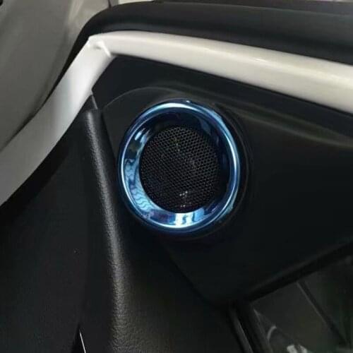 Car front column audio speaker cover ring sticker trim For Honda CRV 2017 2018 2019 2020 accessories CarStyling