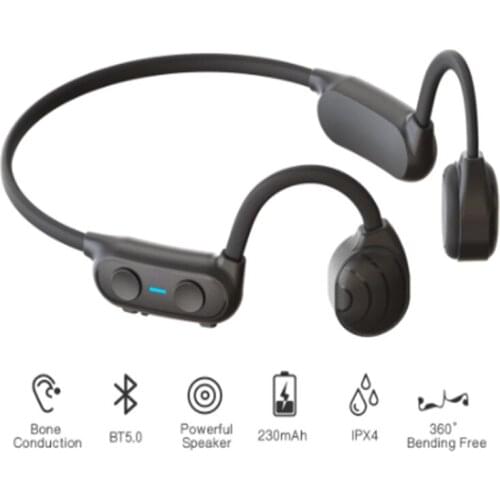 Bluetooth Wireless Headphones Bone Conduction Sports Earphones IP56 Headset Stereo Hands-free with microphone For Running