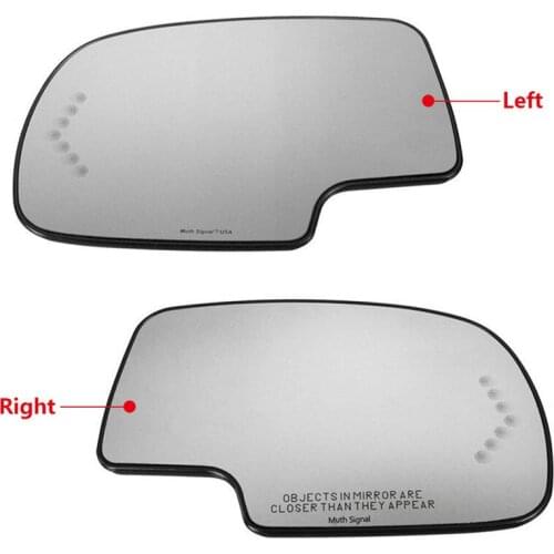 Driver Side Heated Rear View Mirror Car Exterior Mirrors Out Heating Rearview Mirror Glass Turn Signal Fit For 03-07 Chevy GMC