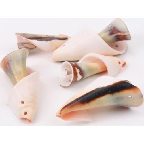 30-40mm Natural Spiral Shell Loose Beads for jewelry making DIY 5pcs TRS0060X