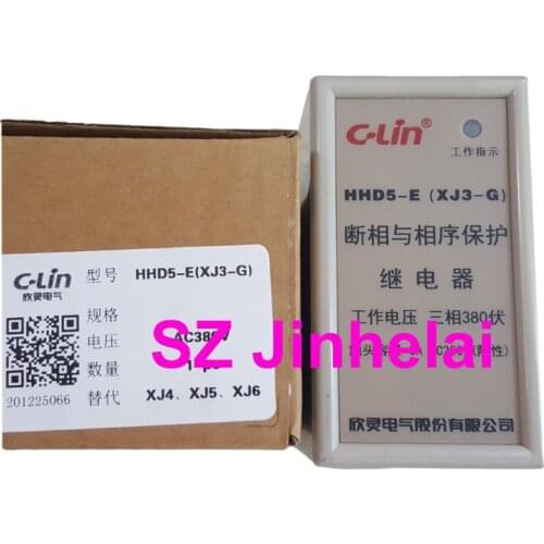 C-Lin HHD5-E(XJ5) New original Phase failure phase sequence protection relay AC380V Lifting machine elevator motor protection