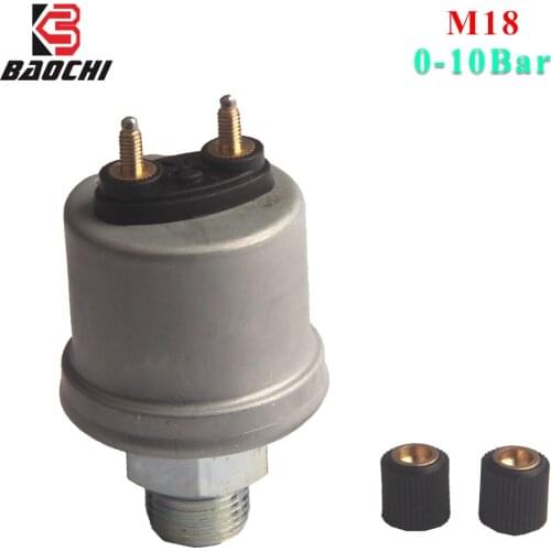 Spare Parts Sensor M18 0-10Bar Thread Oil Pressure Sensor For Diesel Generator Parts