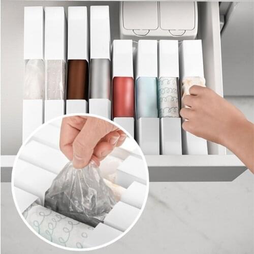 Desk Storage Box Drawer Labeled Folding Garbage Bag Organizer Case Holder For Kitchen Bathroom Opening Finishing Home Supplies