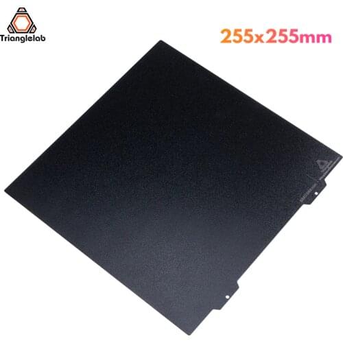 Trianglelab 255 X 255 for Voron Double Sided Textured PEI Spring Steel Sheet Powder Coated PEI Build Plate For Voron 3Dprinter