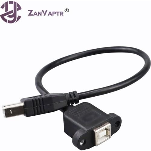 USB 2.0 Type B Male to Female M/F EXTENSION Data Cable Panel Mount For Printer or 3D Printer Cable Connector Adapter 30CM