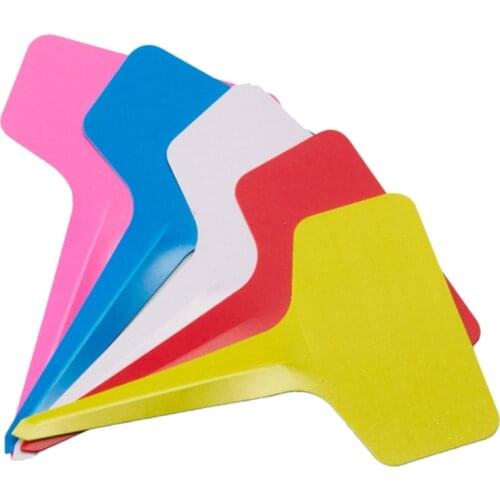 20pcs/lot Reusable Plastic Plant Markers T-type Tags Nursery Garden Decor Tags for Plants Flower Pot Tags Garden Supplies