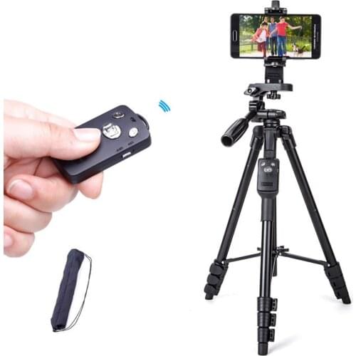 Yunteng 5218 Camera Tripod Self-Portrait Monopod Bluetooth Remote Control Selfie Phone Clip