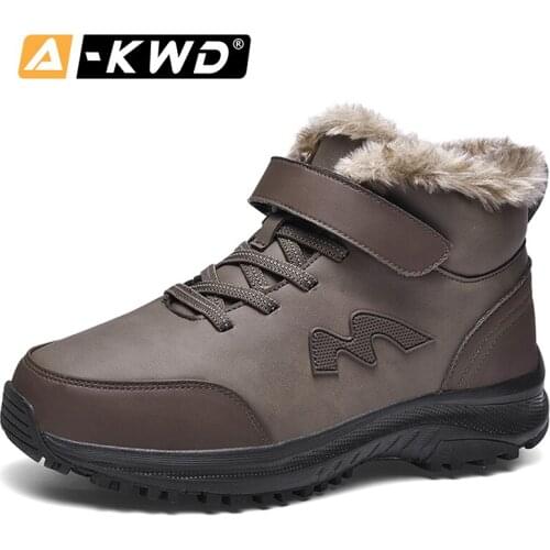 New Winter Fashion Men Boots Design Ankle Snow Boots Waterproof Male Casual Shoes Warm Plush Work Boots Botas Hombre Big Size 45