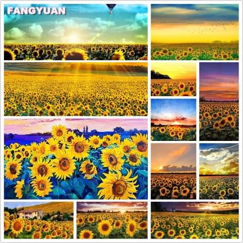 Nature Landscape 5D Diy Diamond Painting Accessories Sunflower Full Drill Diamond Embroidery Mosaic Cross Stitch Kit Home Decor
