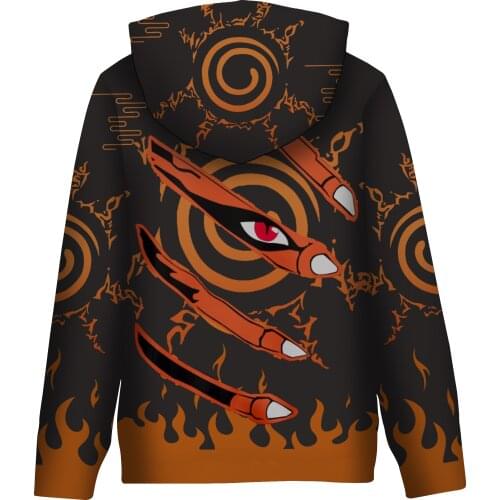 New Anime Hokage Konoha Kakashi Kurama Cosplay Costumes Sweatshirt Kyuubi Hoodies Kids Child Hooded Jacket Pullover Sportswear