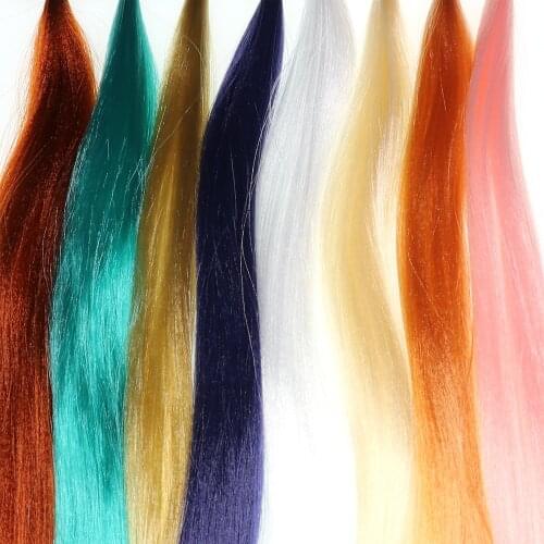 2bags 10 Colors Super Silky and Bright Synthetic Hair Flashy Streamer Fly Tying Fiber Saltwater Sabiki Rig Making Material