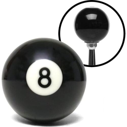 Black 8 Ball M12*1.25 Gear Shifter Shift Knob Boot with M8x1.25 Nut Insert