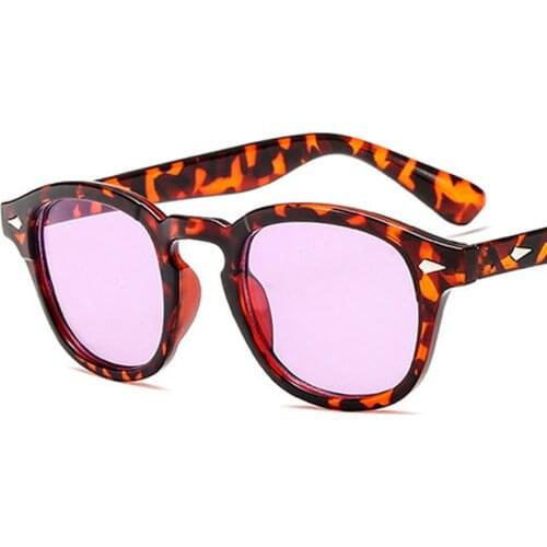 Trendy Small Frame Sunglasses Men Women Brand Designer Tint Ocean Lens Round Shades Vintage Party Show Sun Glasses Oculos De Sol