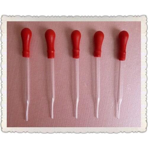 Rubber Head Glass Dropper,150mm Length,5 Pcs/Lot