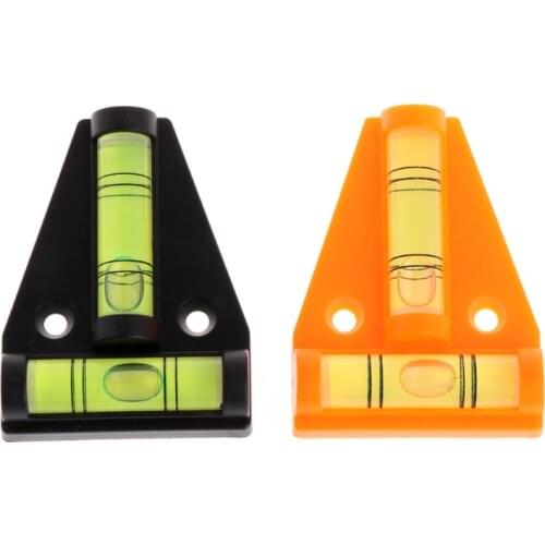 T Type Bubble Level Measuring Device Triangular Plastic Indicator Black/Orange