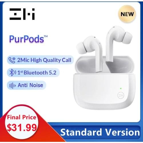 Global Version ZMI PurPods True Wireless Earphones ANC 2 Mic Noice Cancellation Waterproof Fast Charing Bluetooth headphone 5.2