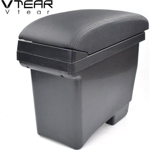 Vtear For Volkswagen Vw Polo 6r Armrest Box Decoration Arm Rest Car-styling Center Console Storage Decoration Interior Parts