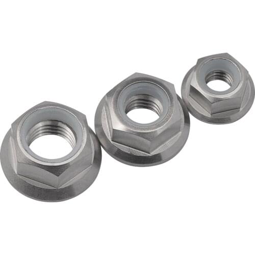 Xingxi Titanium Flange Nylon Lock Nut M8 M10 M14 Pitch 1.25/ 1.5mm Motorcycle Chain Nut