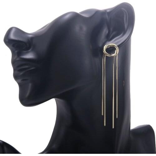 Summer Hot Sale Jewelry Pearl Earring 30-100MM Various Geometry Long Earrings Copper Earrings Womens Jewelry