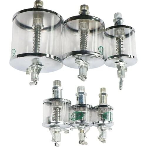 1pc 16-400ML Capacity oiler Needle valve oil cup Clear Plexiglass Lubricator Gravity Drip Feed Oiler Machine Replacement part