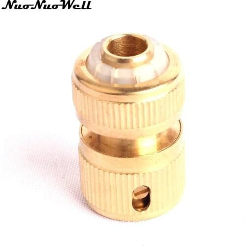 1pcs NuoNuoWell 16mm 100% Brass Sealing Hose End Connector Stop Water for Garden Micro Irrigation Watering Water Gun Adapter