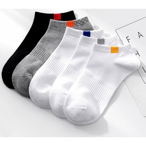 10pieces=5pair/lot Summer Cotton Man Short Socks Fashion Breathable Boat Socks Comfortable Casual Socks Male White Hot