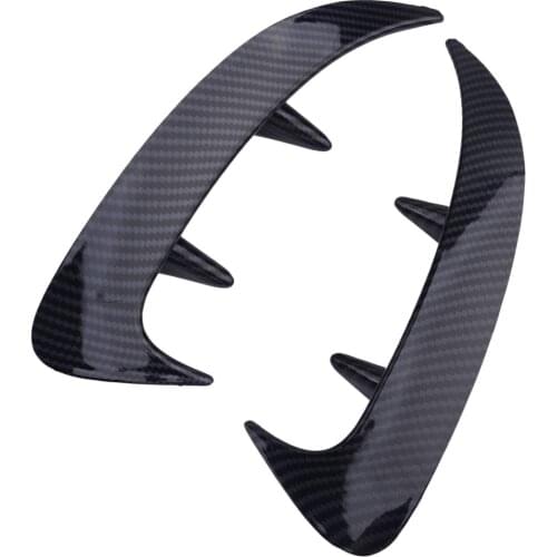 2Pcs/Set Rear Bumper Rear Bumper Fins Canards Splitter Carbon Fiber Black fit for Mercedes-Benz A Class W177 A200