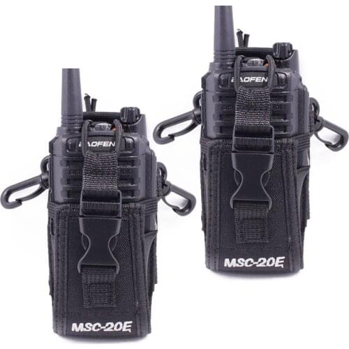 2Pcs MSC-20E Big Nylon Pouch Bag Carry Case for BaoFeng UV-5R/82 UV-XR UV-9R Plus YAESU TYT WOUXUN Mototrola Walkie Talkie Radio