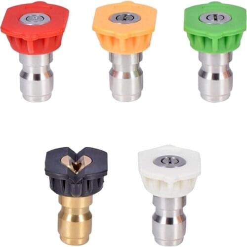 5Pcs Pressure Washer Spray Nozzles 1/4 Quick Connection Spray Tip Set (4.0 Gpm) Multiple Degrees