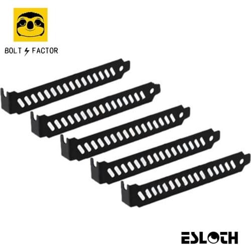 ESLOTH 5 Pcs Metal Thickened Version of the PCI-E4 Block Computer Chassis PCI Bit Blank Ventilated Baffle Radiation Fans Cooling