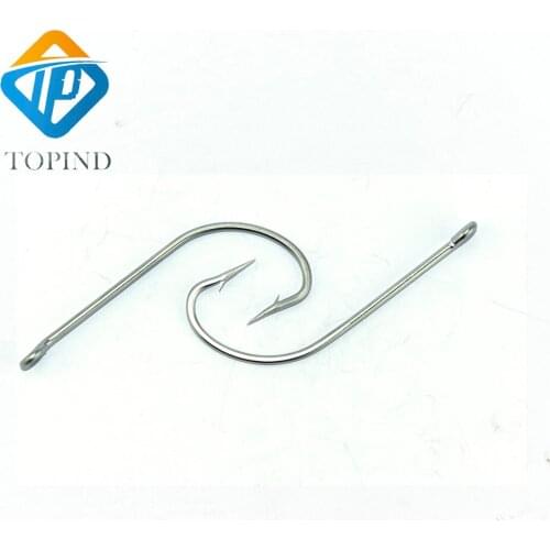 500pcs 34007 Stainless Steel Fishing Hooks White Big Extra Long Shank Fishing Hook Size 1/0 2/0 3/0 4/0 5/0 6/0 7/0 8/0 9/0 10/0