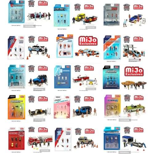 American Diorama 1:64 MiJo Metal action figure scene winner break team transporter crew lowriders II