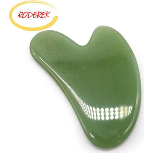 Aventurine Jade Guasha Board Natural Jade Stone Scraper Chinese Gua Sha Tools For Body Healthcare