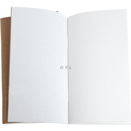 Kraft Paper Notebook Account Book Dot Journal Diary Memo Blank Page Stationery