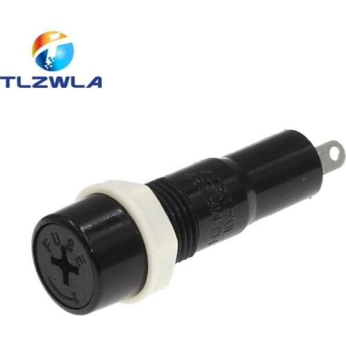 5pcs 5*20mm Glass Fuse Holders 5x20MM Black Insurance Tube Socket Fuse holder for 5*20 insurance Panel Mount Fuse Holder MF-527