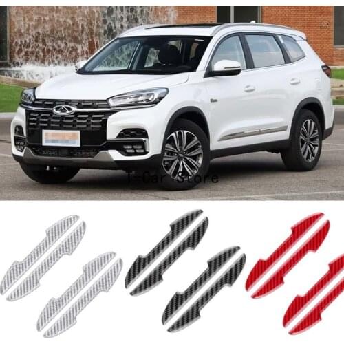 For Chery ARRIZO 7 A1 A3 COWIN 2 Tiggo 8 3X Car Side Door Edge Guard Bumper Trim Protector Carbon Fiber Stickers