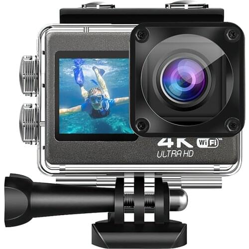 WIFI Action Camera 2.0 Inch Touch Screen HD 4K Sports Camera Portable Waterproof Anti Shake Camera for Outdoor Photography
