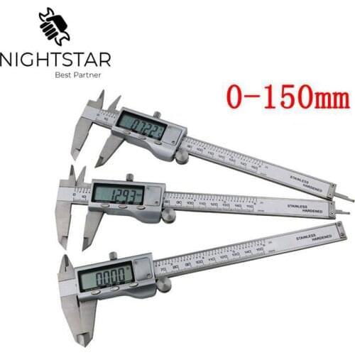 150mm Electronic Digital Caliper 6 Inch Vernier Caliper Gauge Micrometer Measuring Tool Digital Ruler Stainless Steel caliper