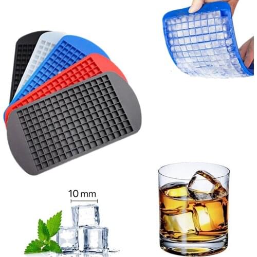 Ice Mould 160 Cavity Silicone Bar Ice Cube Maker Mini Square Ice Tray Eco-Friendly Ice Mould Foldable Icecream Cold Drinks Tools