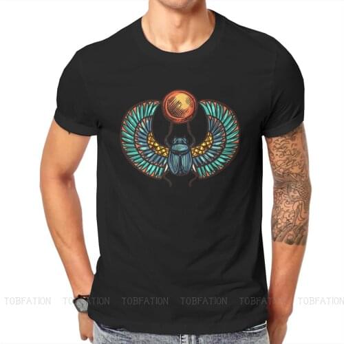 Ancient Egypt TShirt for Men Scarab Soft Casual Sweatshirts T Shirt Novelty New Design Loose