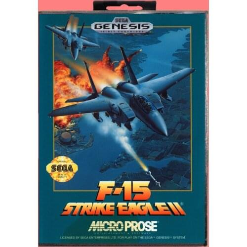 F-15 strike eagle 2 16 Bit MD Game card with Retail Box For Sega Genesis & Mega Drive
