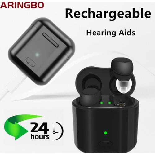 Intelligent Invisible Rechargeable Hearing Aid Low-Noise Hearing Aids In-Ear For Elderly Deaf Seniors audifonos Sound Amplifier