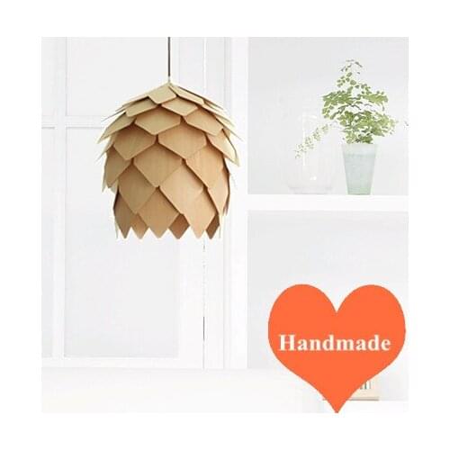 Classical design pineal ply-wood chips pendant lights Handmade indoor E27 LED lamp for cafe&vestibule&corridor&porch BT114-250